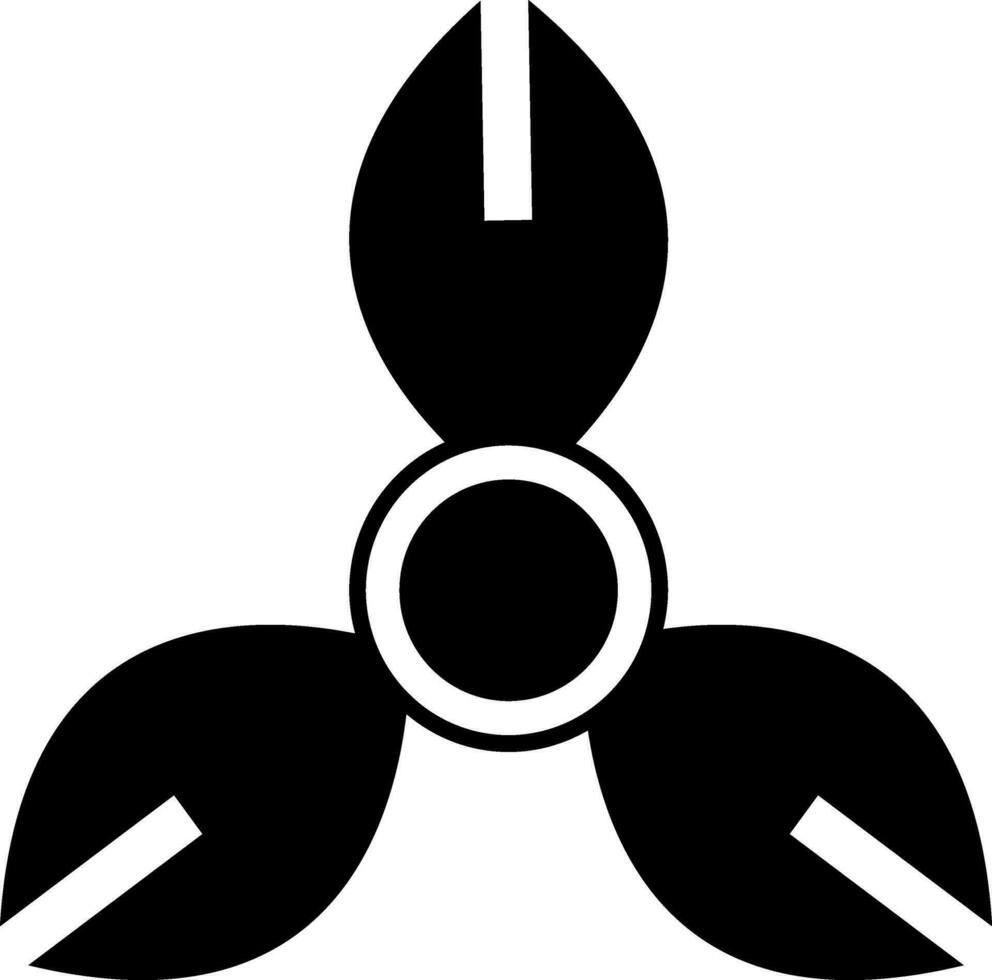 glyph stijl van spinner speelgoed- icoon voor spelen. vector