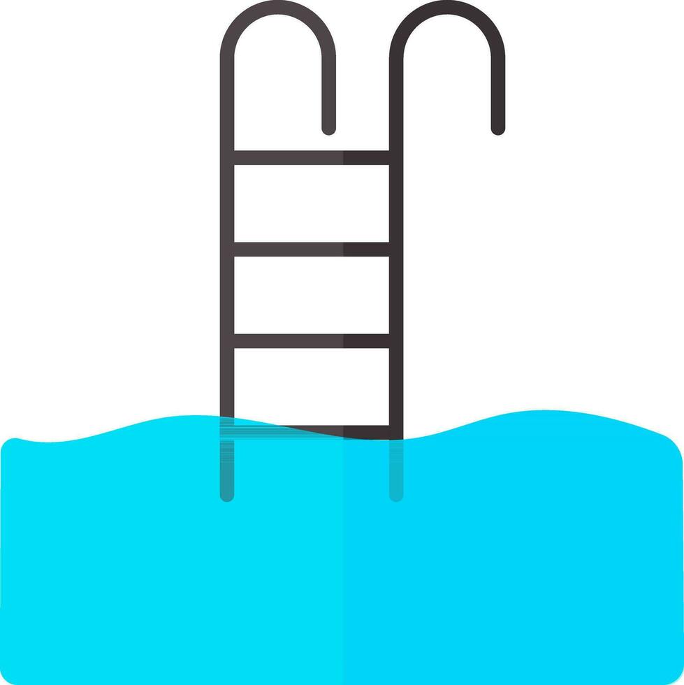 zwemmen zwembad ladder icoon in grijs en lucht blauw kleur. vector