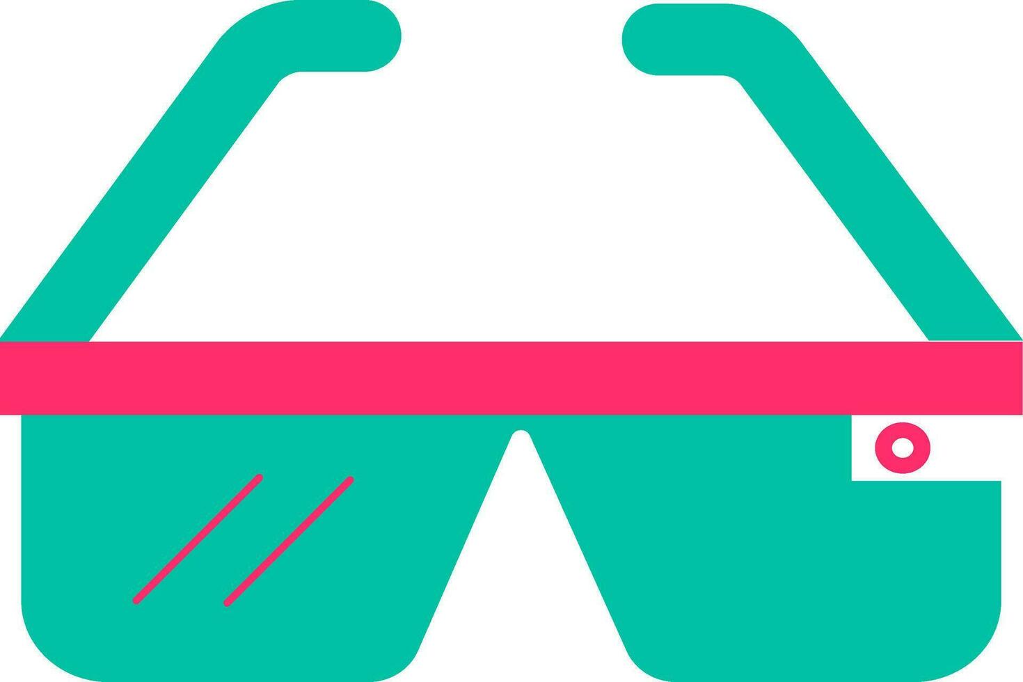 groen en roze bril in vlak stijl. vector