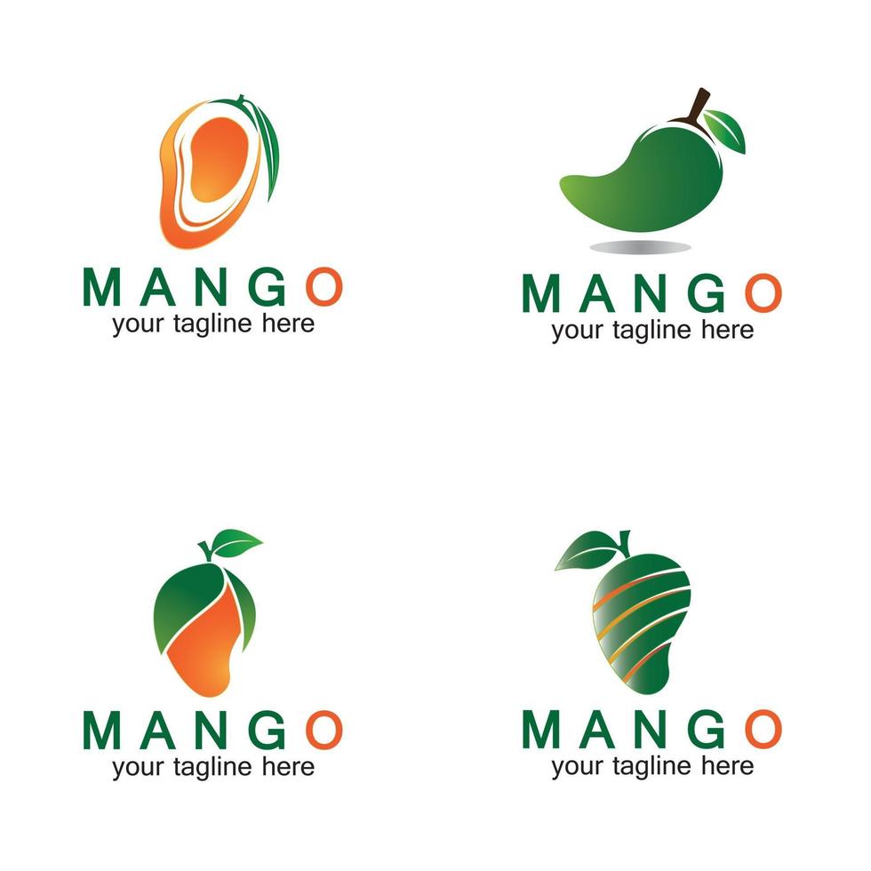 mango fruit logo vectorillustratie vector