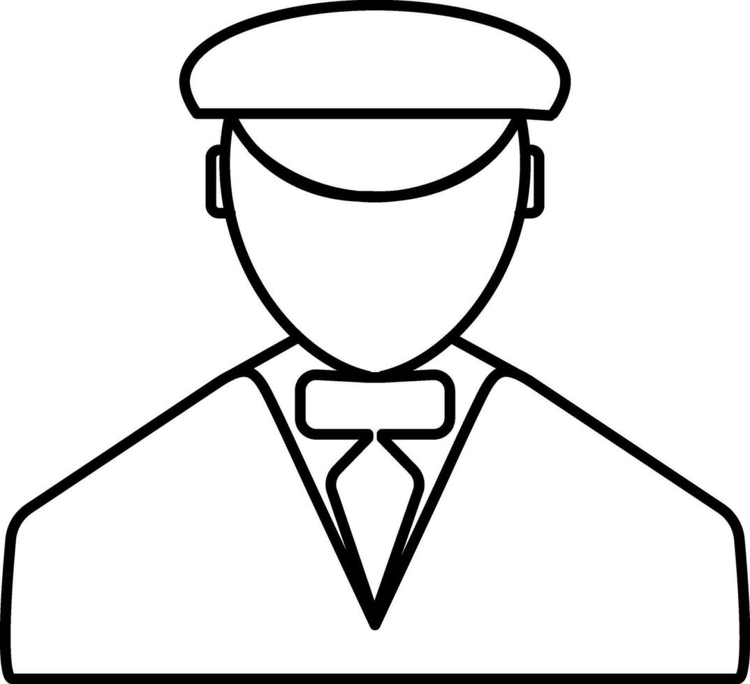 pictogram van veiligheid bewaker vervelend uniform. vector