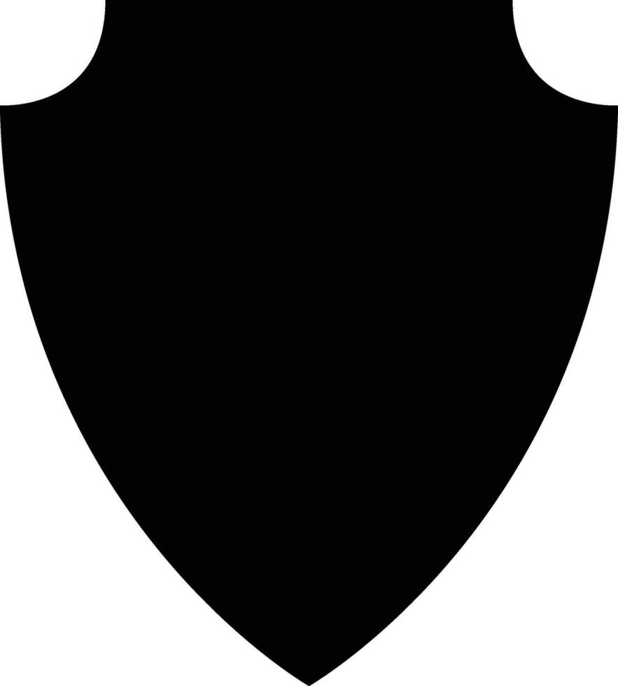 veiligheid schild silhouet van zwart kleur. vector