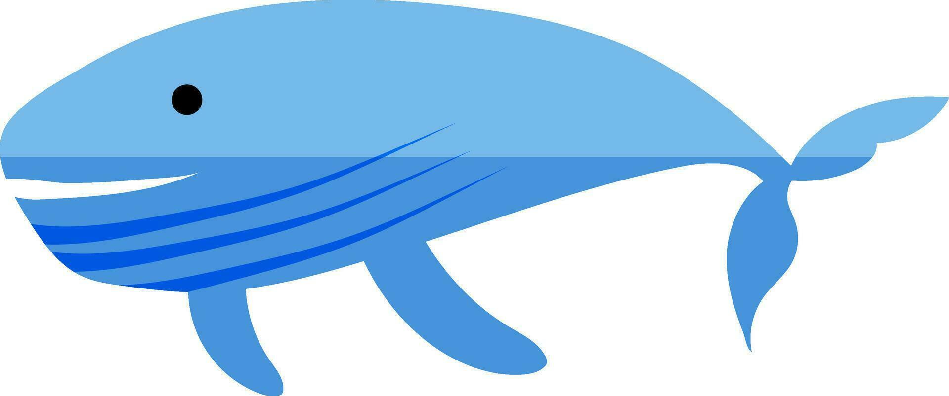 karakter van een glimmend walvis. vector