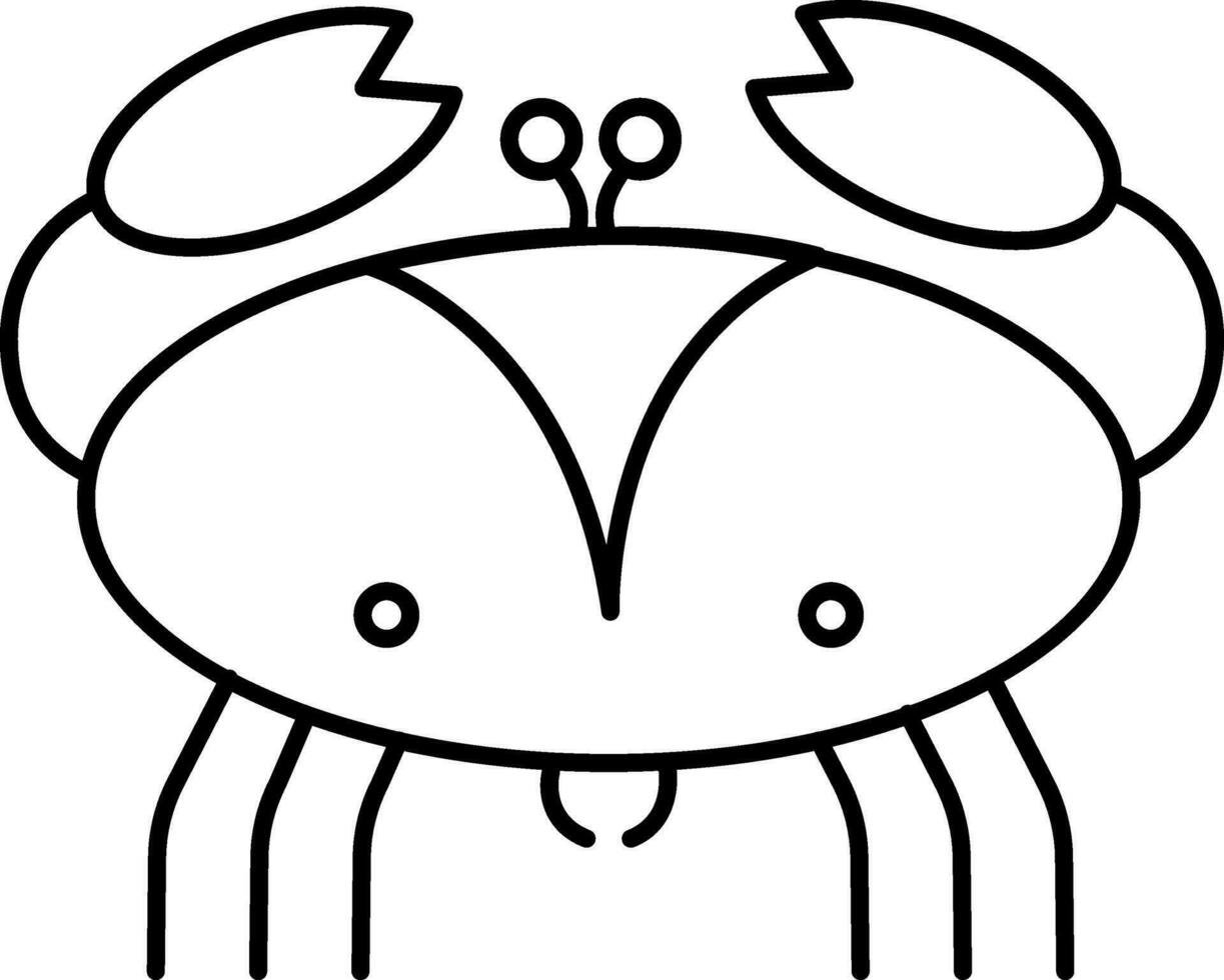 tekenfilm karakter van een krab. vector