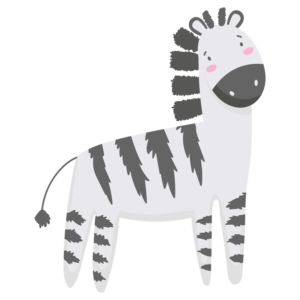 zebra dierlijk beeldverhaal vector