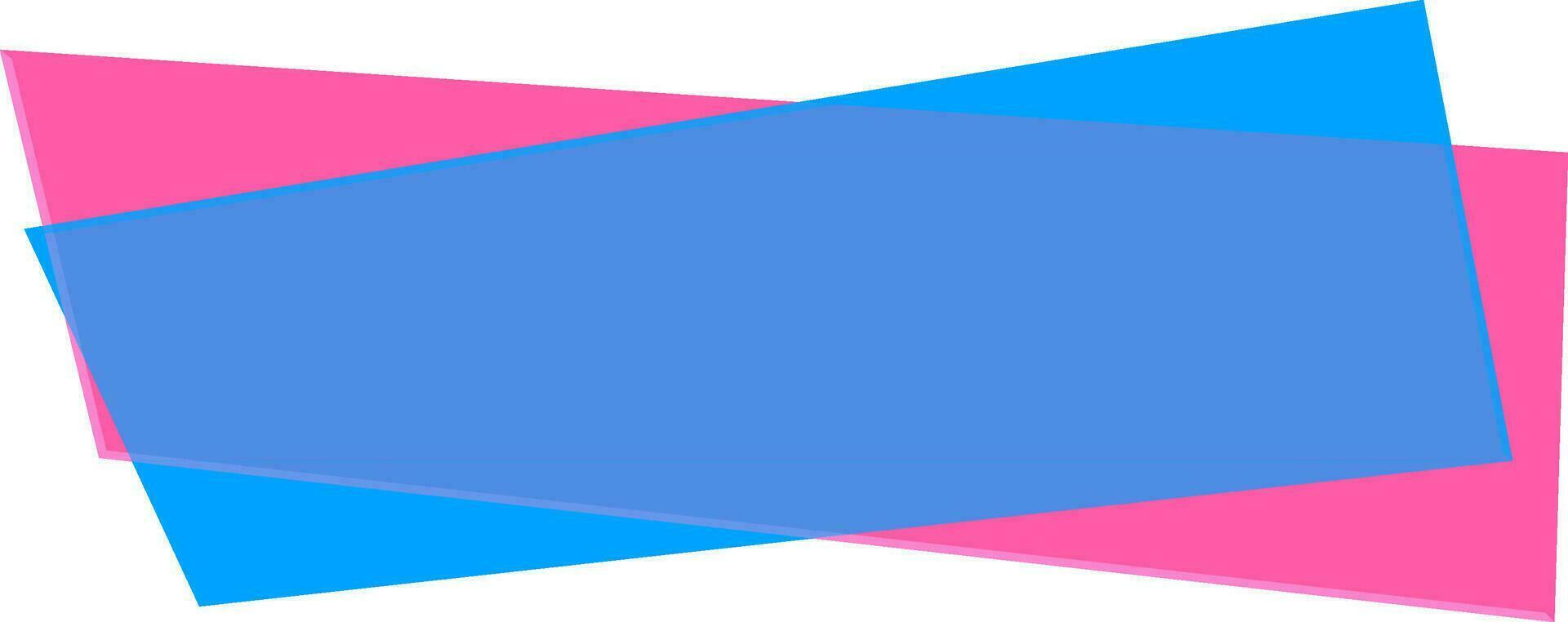 blauw en roze papier banners ontwerp. vector