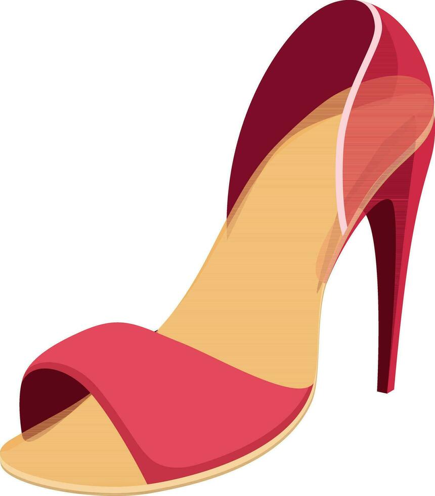 illustratie van hoog hiel- schoen of sandaal ontwerp. vector