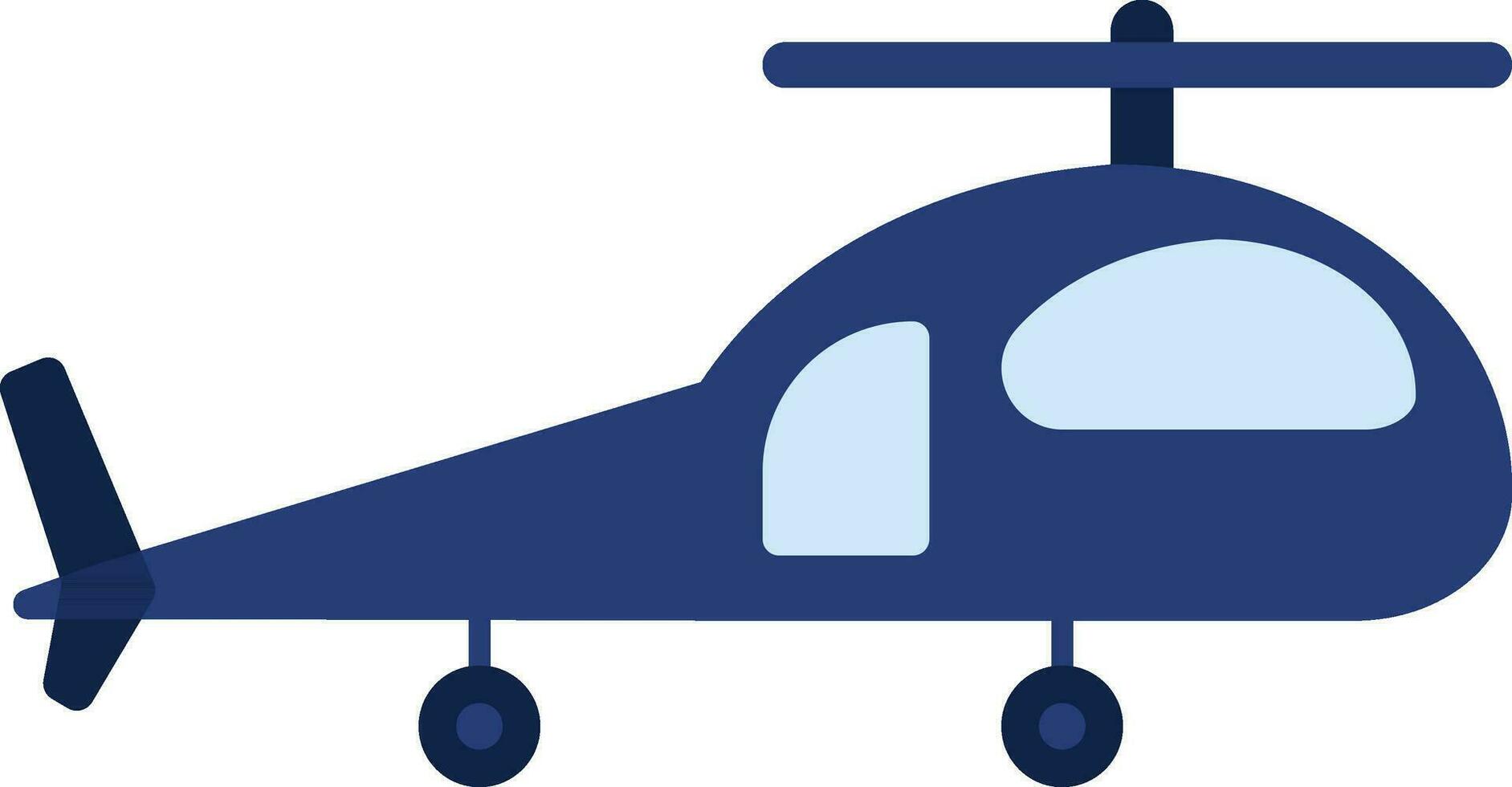 blauw kleur icoon van helikopter. vector