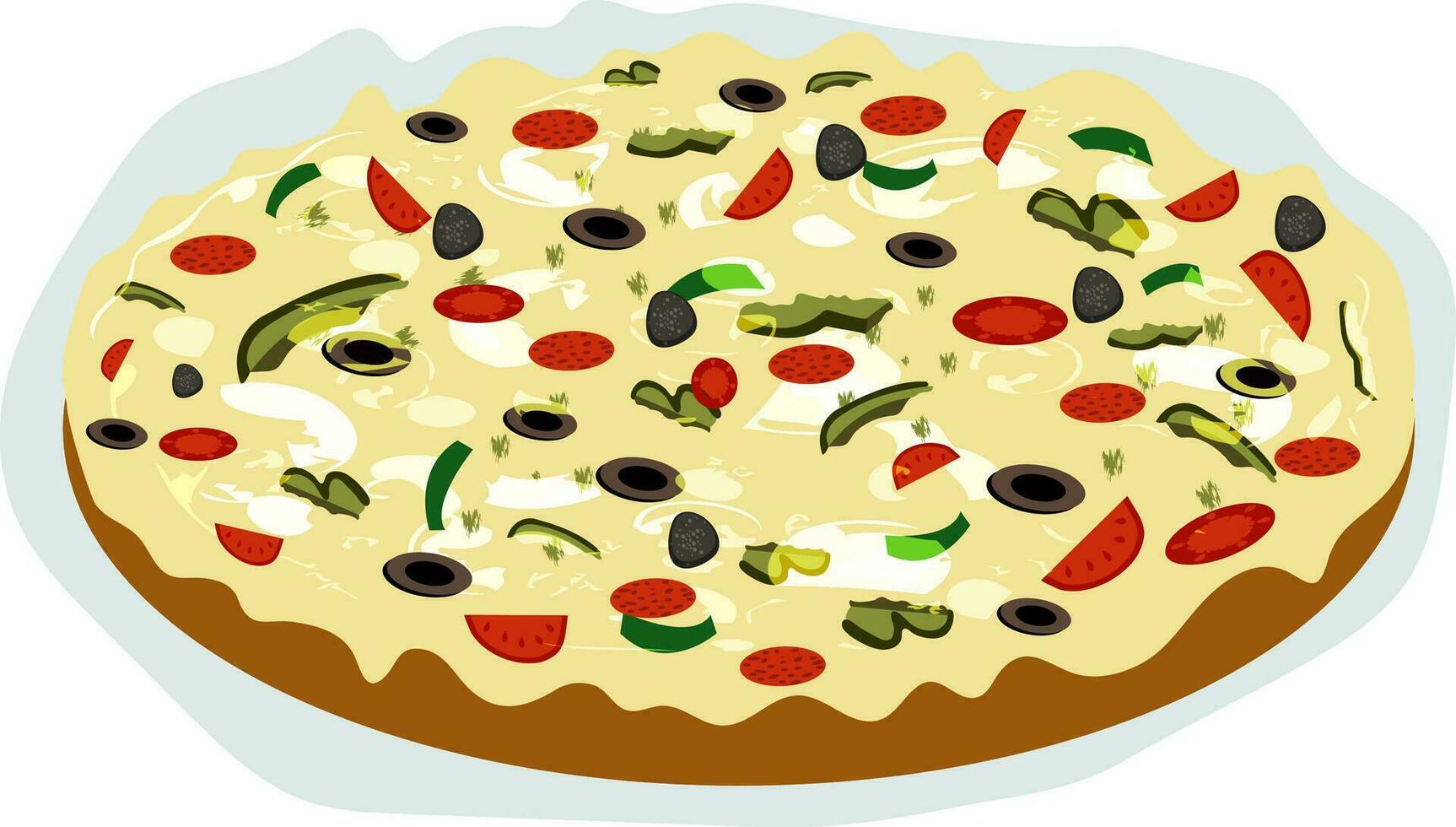 illustratie van pizza. vector