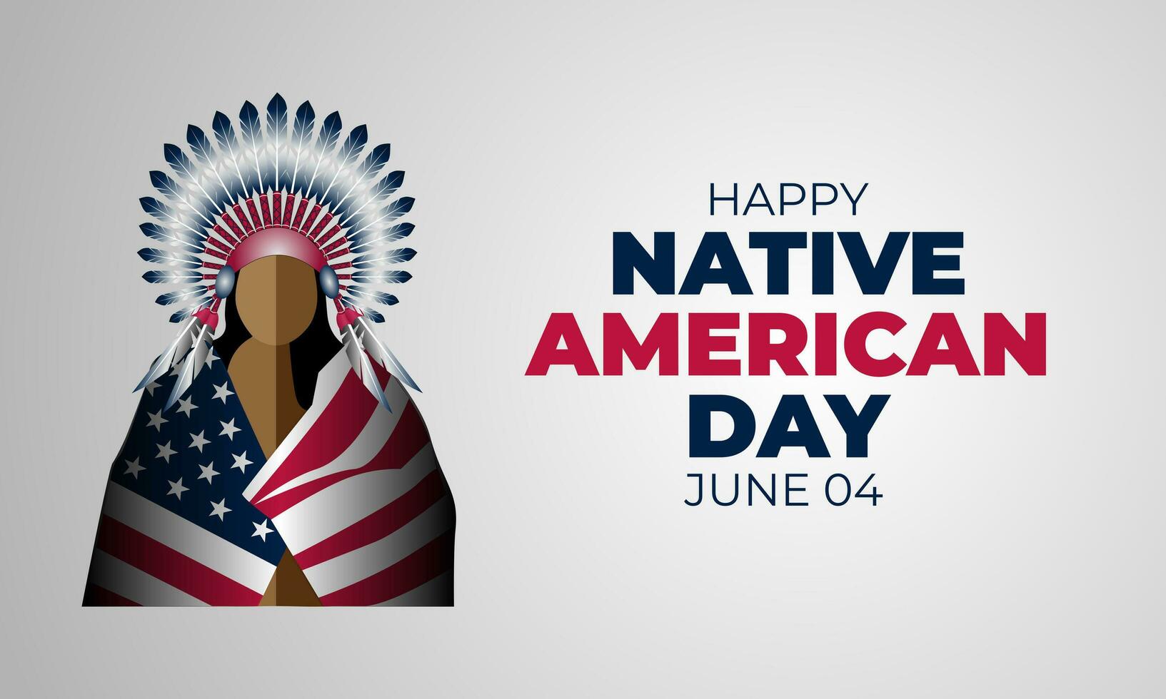 gelukkig inheems Amerikaans dag juni 04 achtergrond vector illustratie