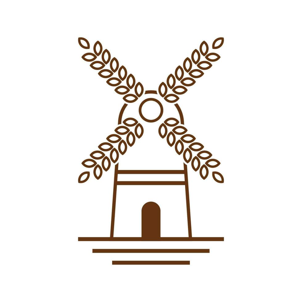 oud windmolen logo ontwerp vector, windmolen retro wijnoogst logo sjabloon vector