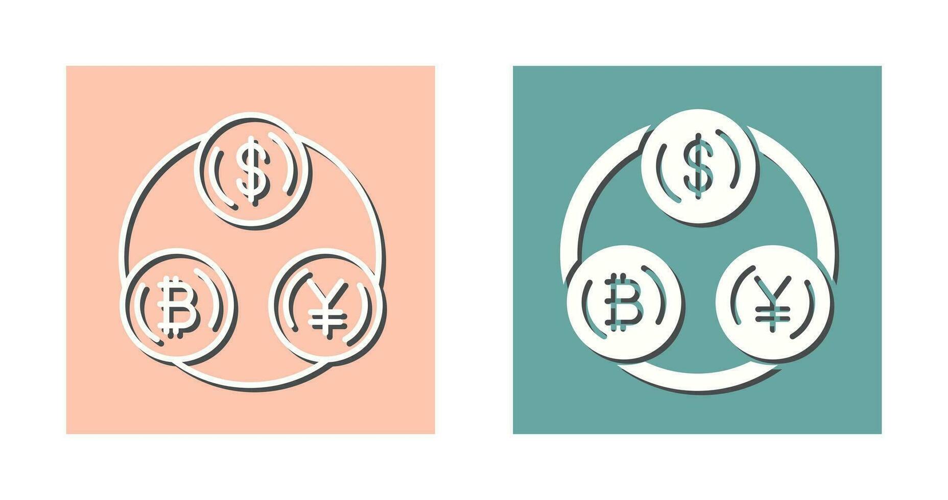 valuta wisselen vector pictogram