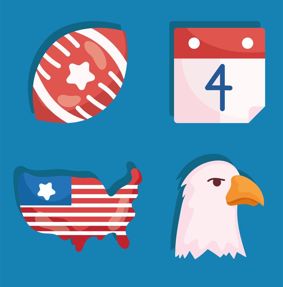 4 juli Amerikaans icoon vector