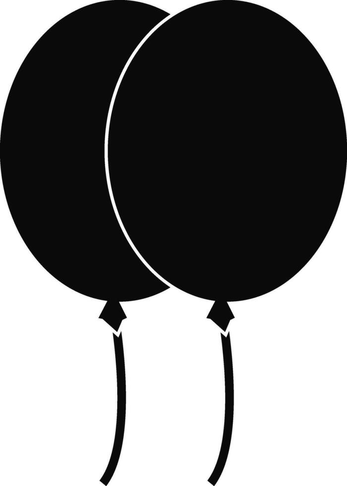 zwart ballon Aan wit achtergrond. vector