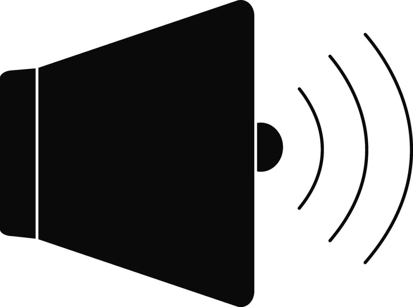 zwart luidspreker Aan wit achtergrond. vector