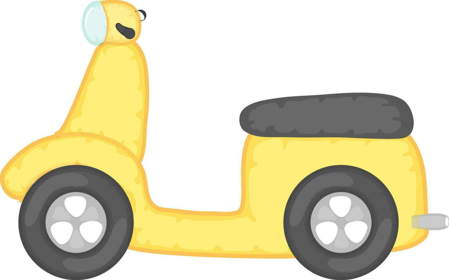 retro vlak icoon van scooter. vector