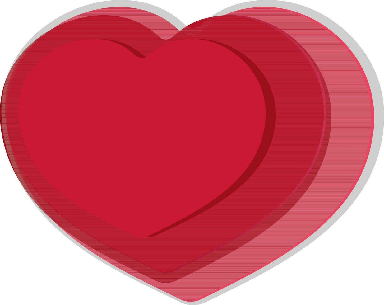 creatief rood hart voor liefde concept. vector