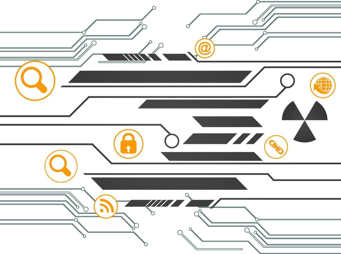 technologie achtergrond met web symbolen. vector