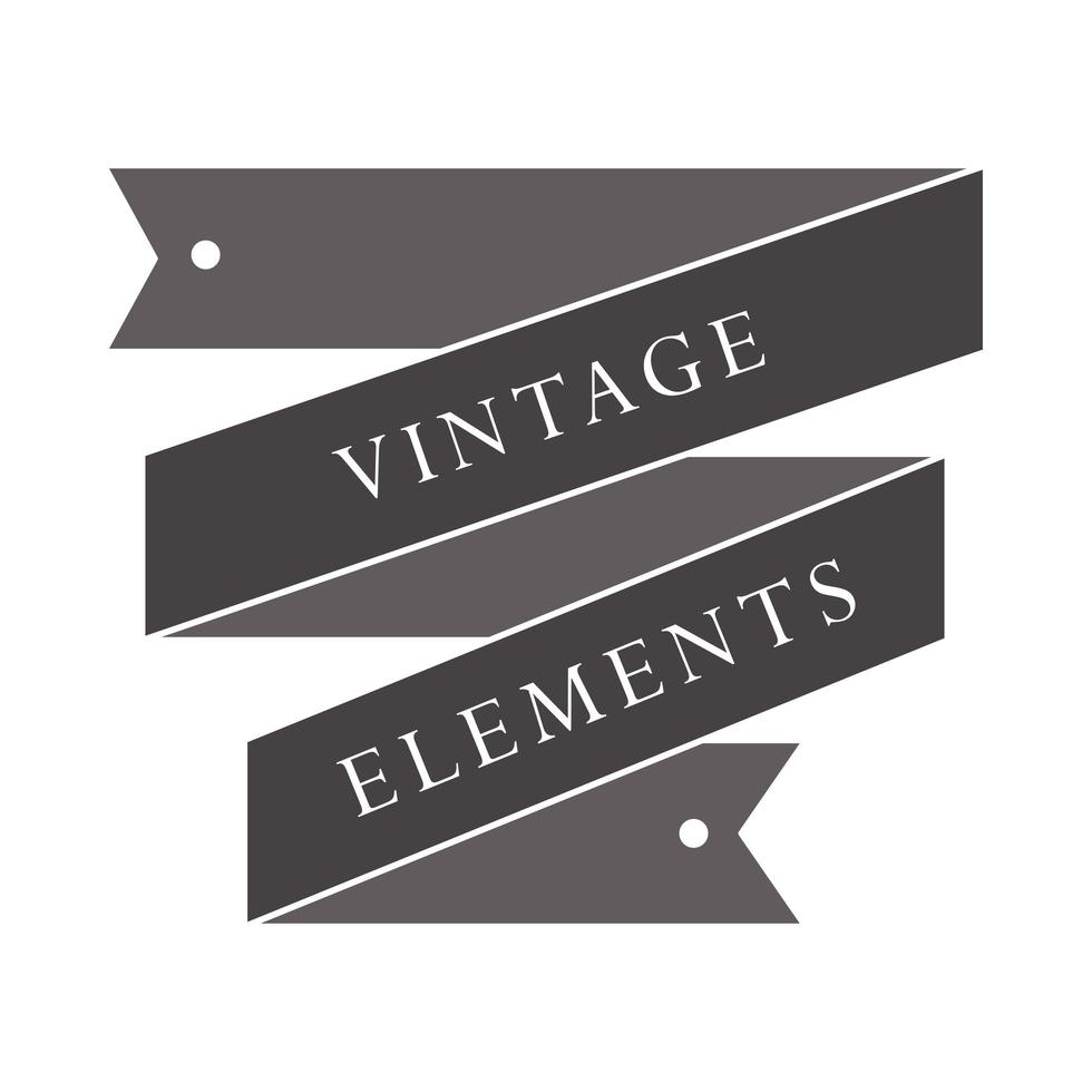 vintage elementen banner vector