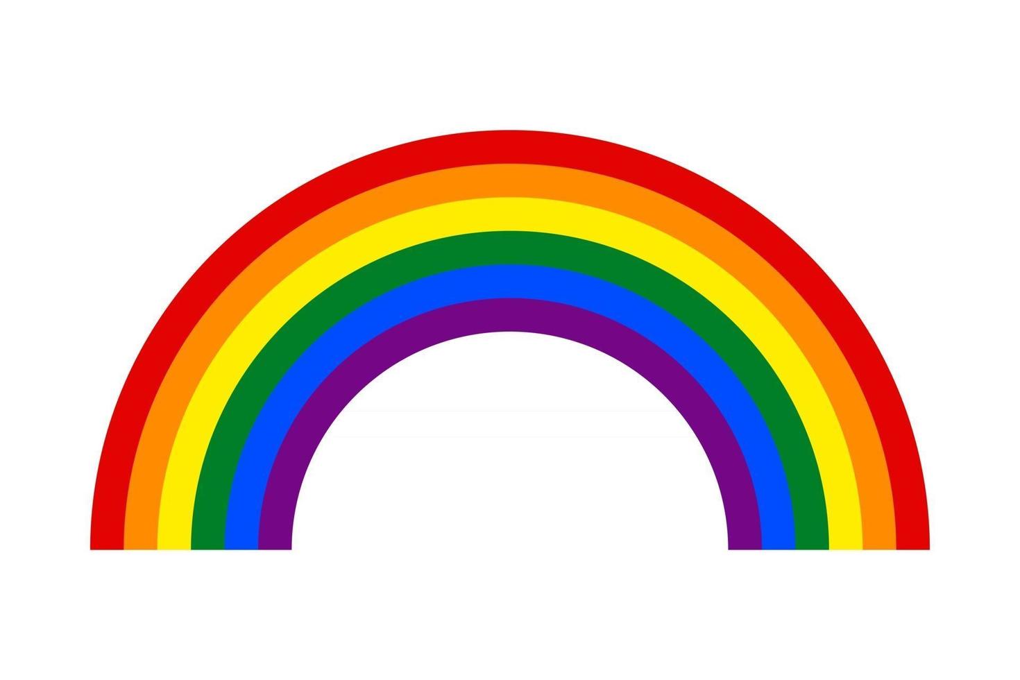 regenboog met zes kleuren symbool van lgbt-gemeenschap vector