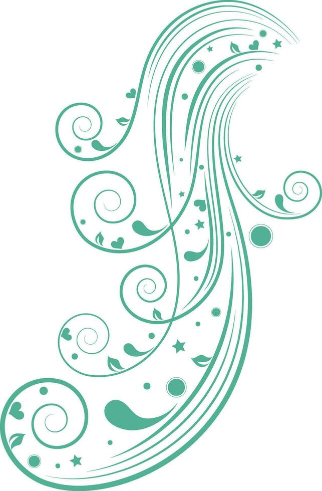 ornament in bloemen ontwerp met groen kleur. vector