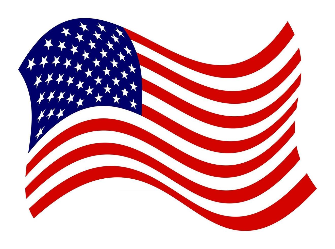 wuivende Amerikaanse vlag vector