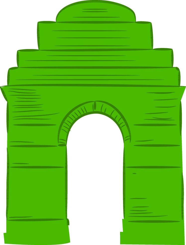 groen Indië poort in nieuw Delhi. vector