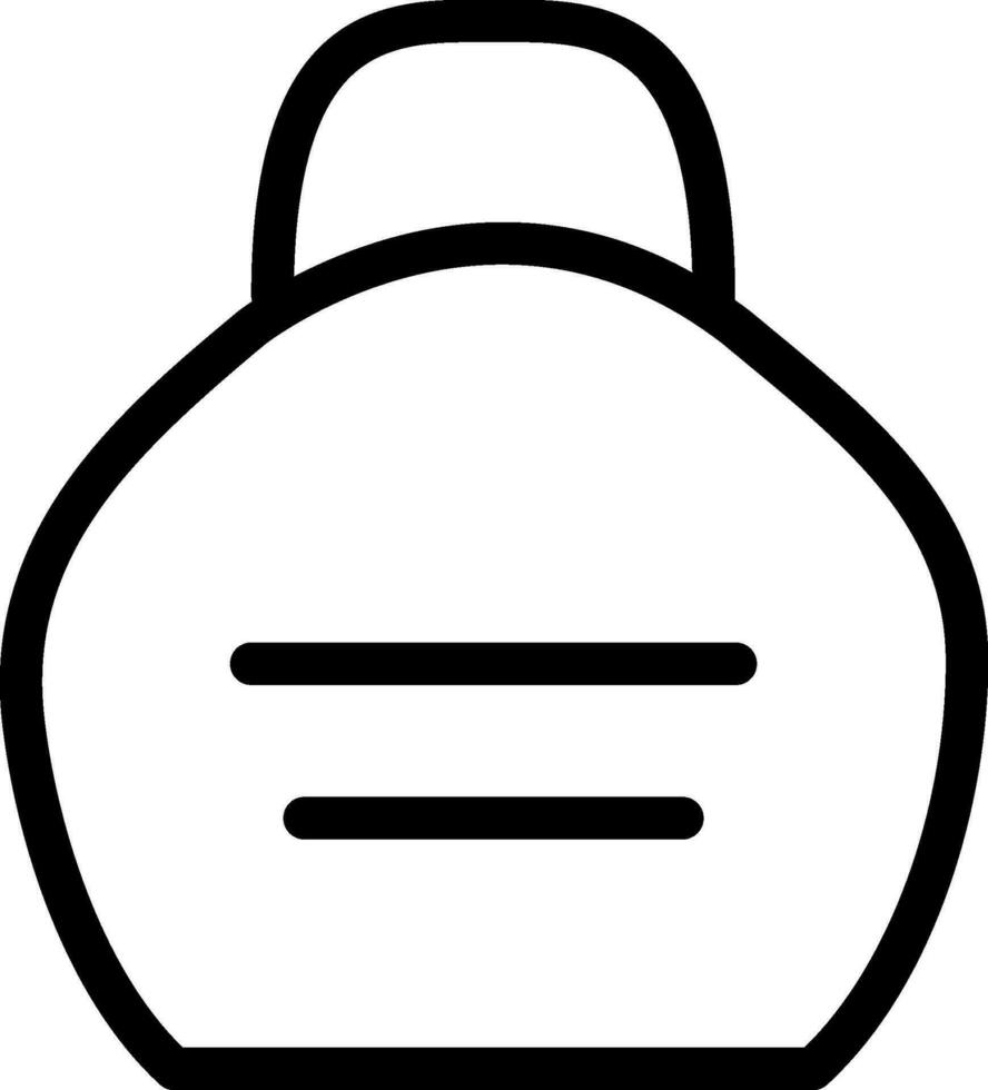lijn kunst kettlebell icoon in vlak stijl. vector