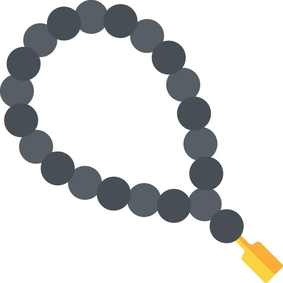 tasbih icoon of symbool in grijs en geel kleur. vector