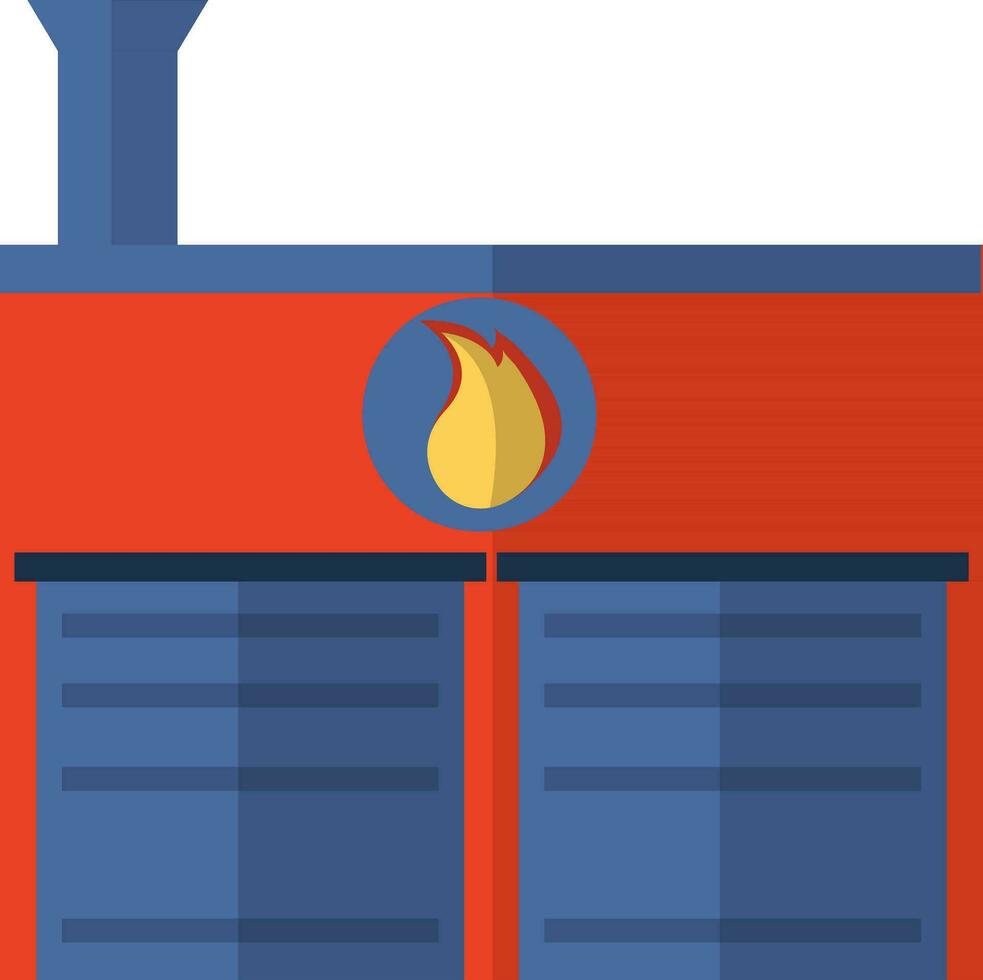 kleurrijk illustratie van brand station. vector