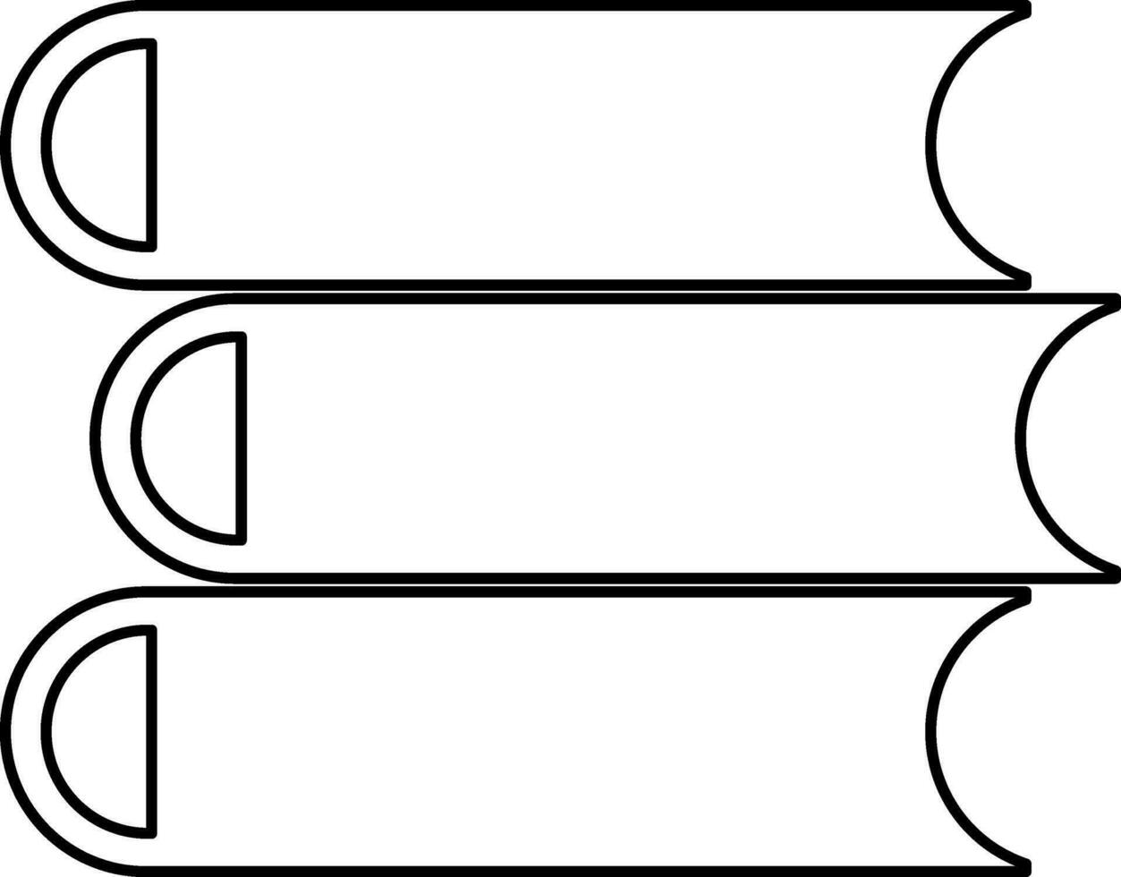 zwart lijn kunst illustratie van stack boeken. vector