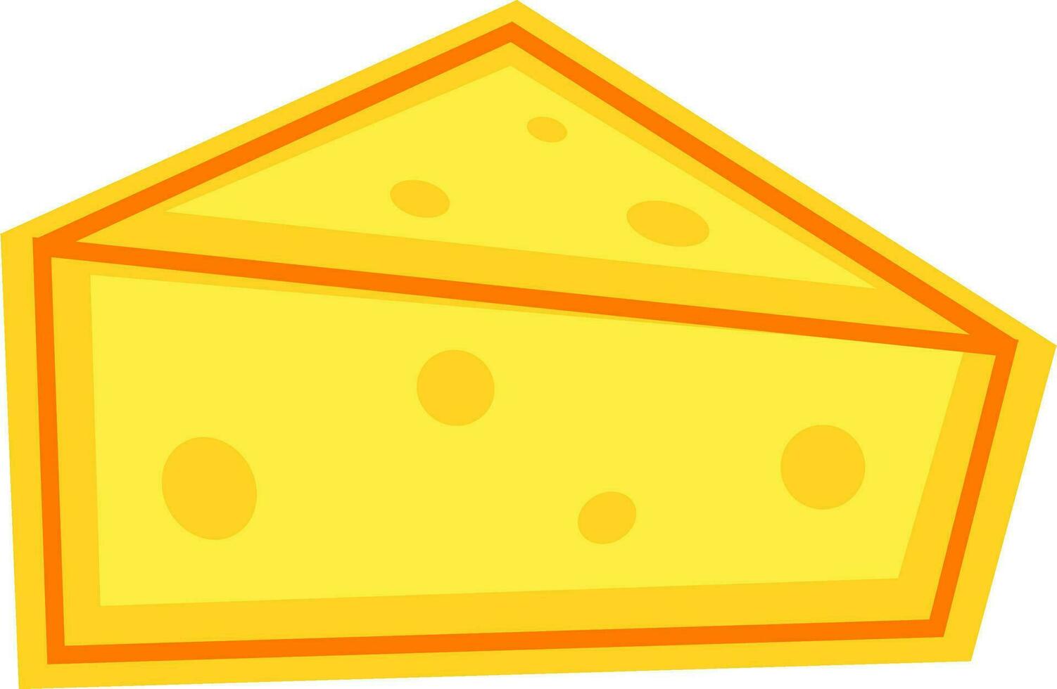 vector illustratie van geel kaas.