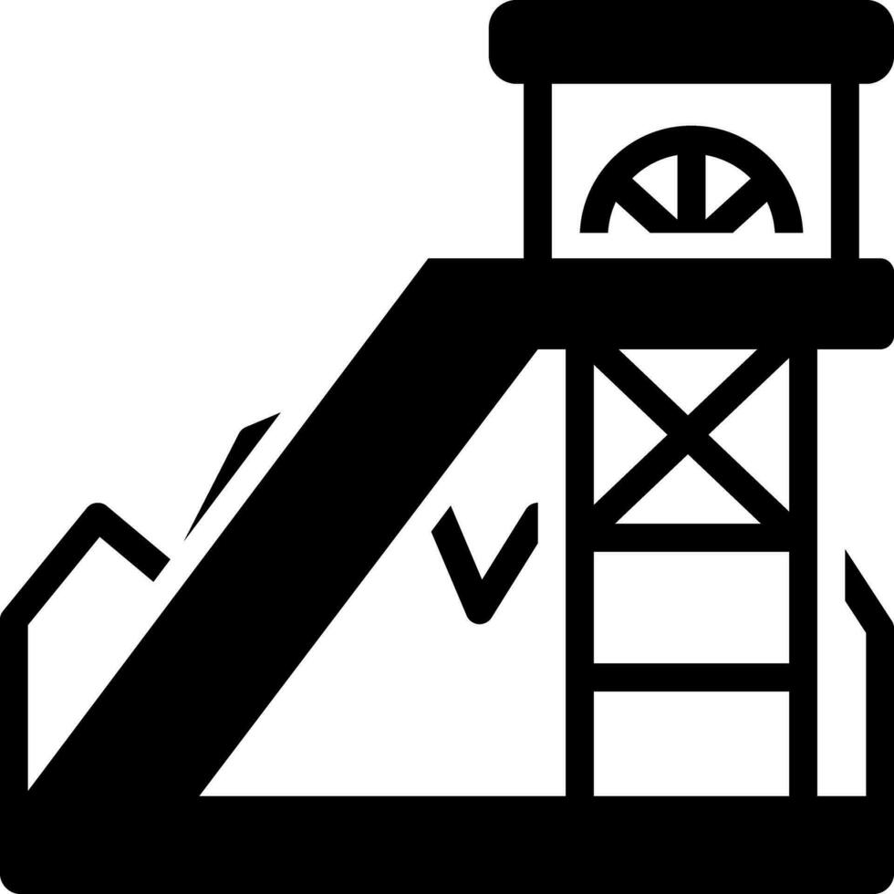 solide icoon voor steenkool mijnbouw vector