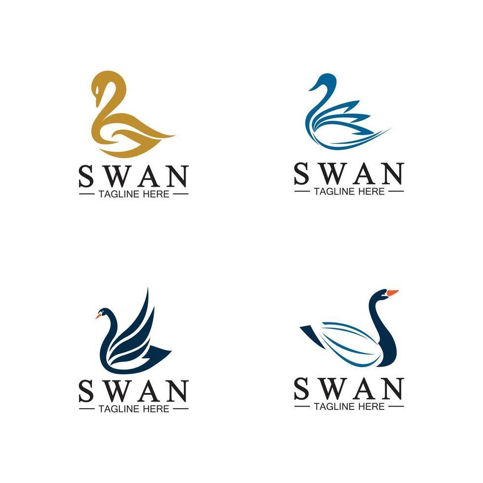 zwaan logo pictogram vectorillustratie vector