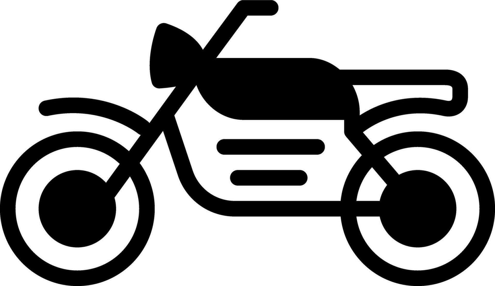 solide icoon voor motorfiets vector