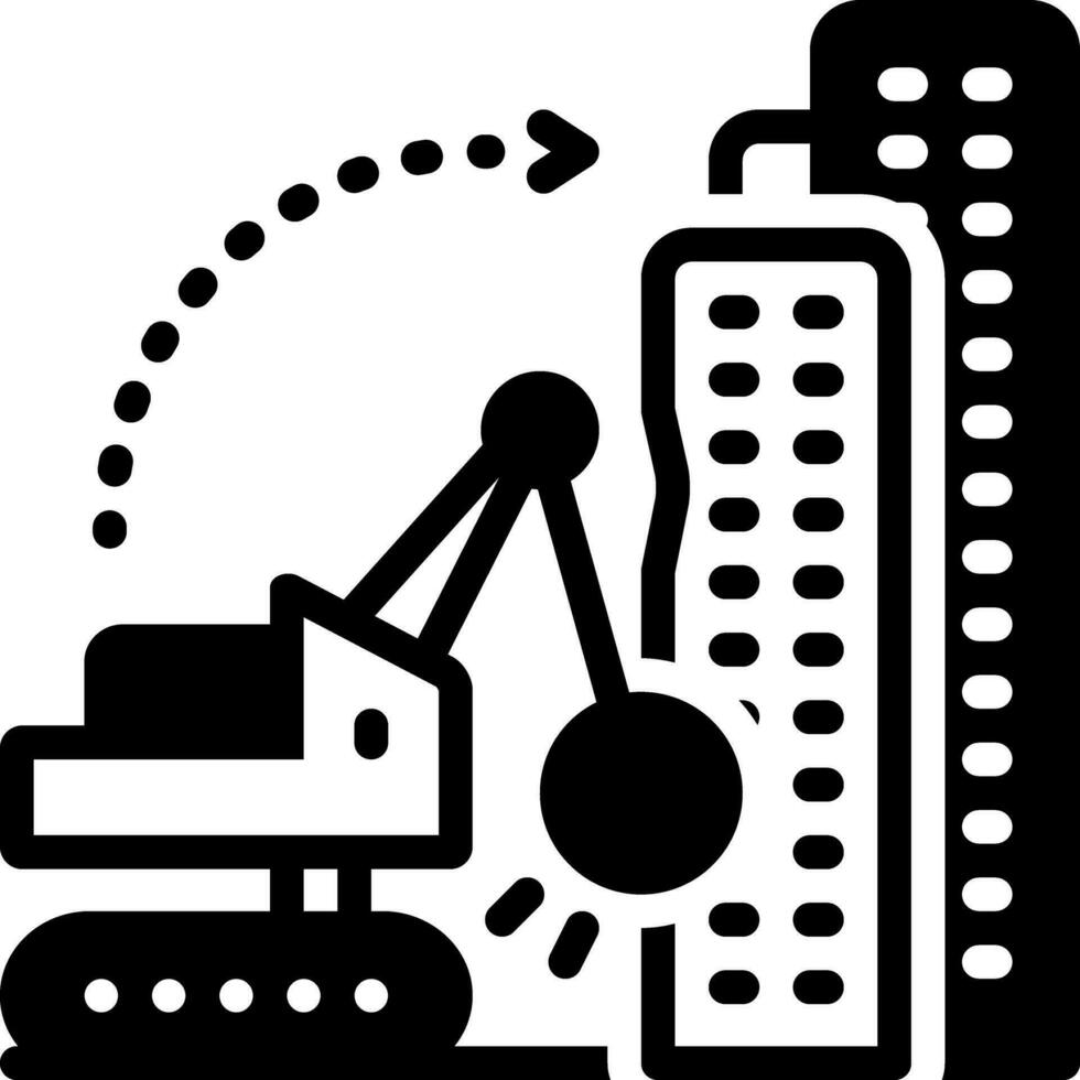 solide icoon voor ontmanteling vector