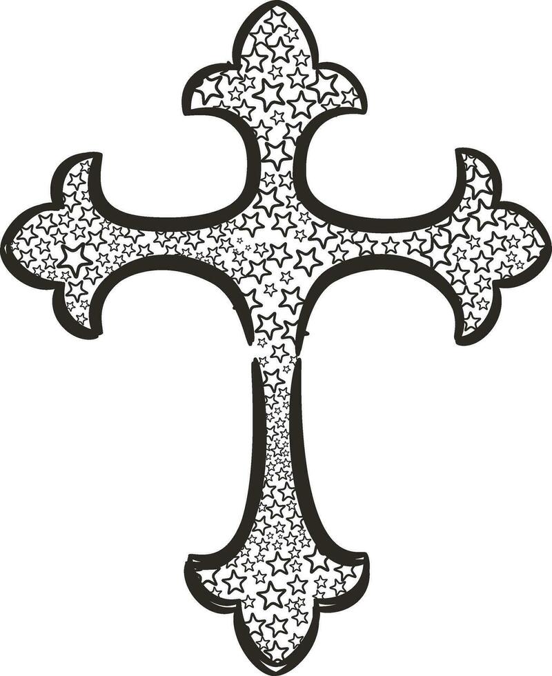christen kruis symbool of icoon. vector