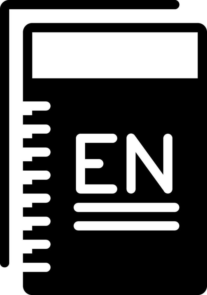 solide icoon voor Engels vector