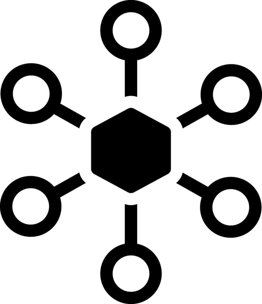 solide icoon voor netwerk vector
