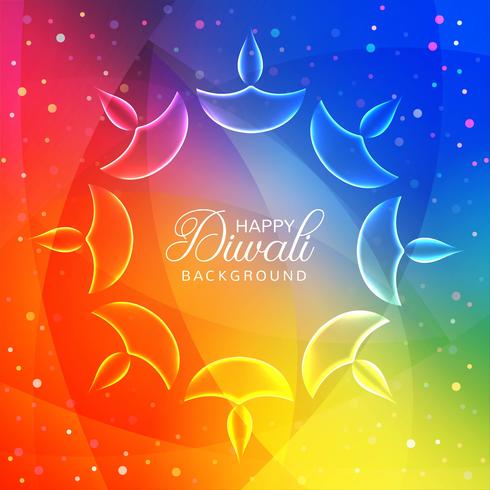 Elegant glanzend diwali festivalontwerp vector