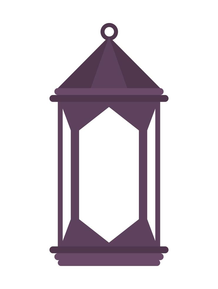 paarse lantaarn pictogram vector