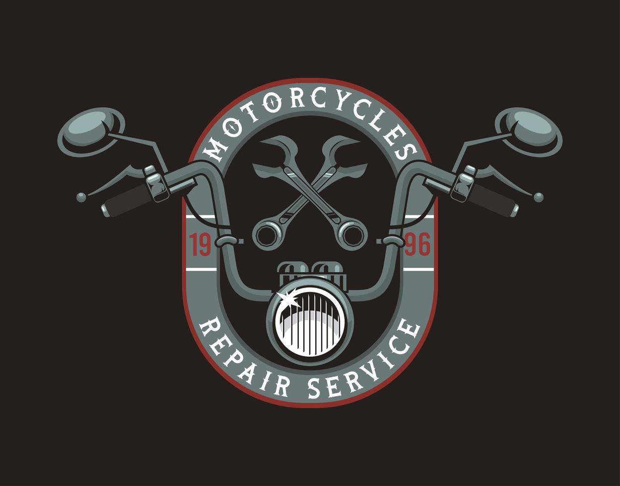 patch motorfiets en gereedschap vector