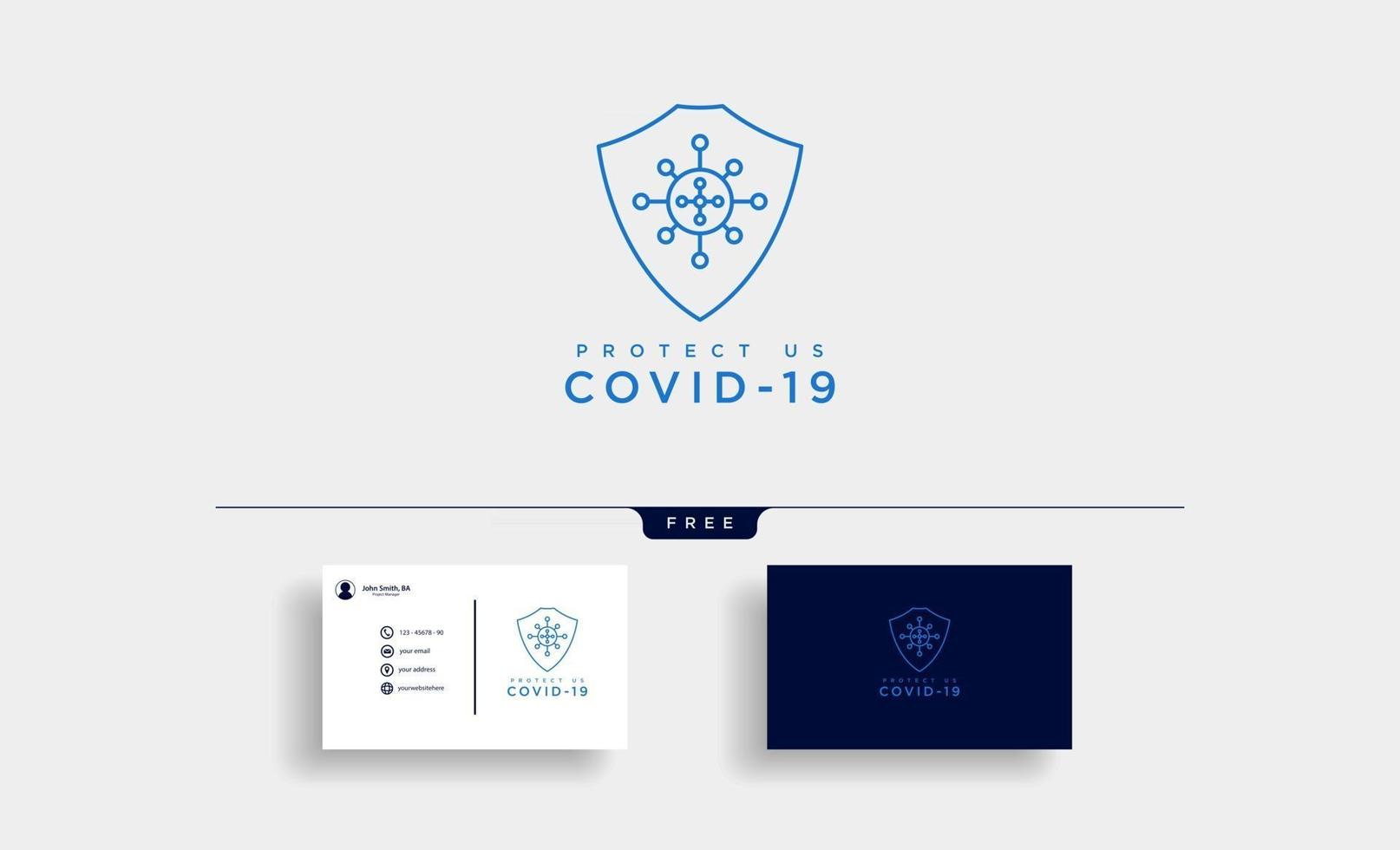 Covid 19 coronavirus symbool vector beschermen illustratie