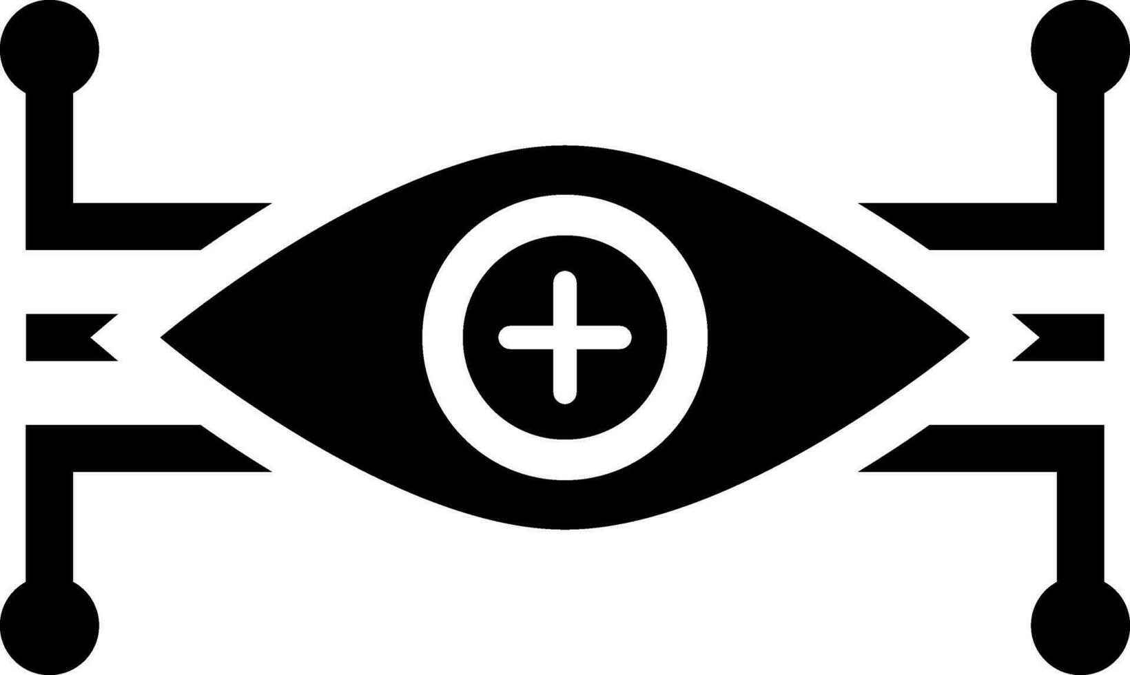 bionisch oog glyph icoon of symbool. vector