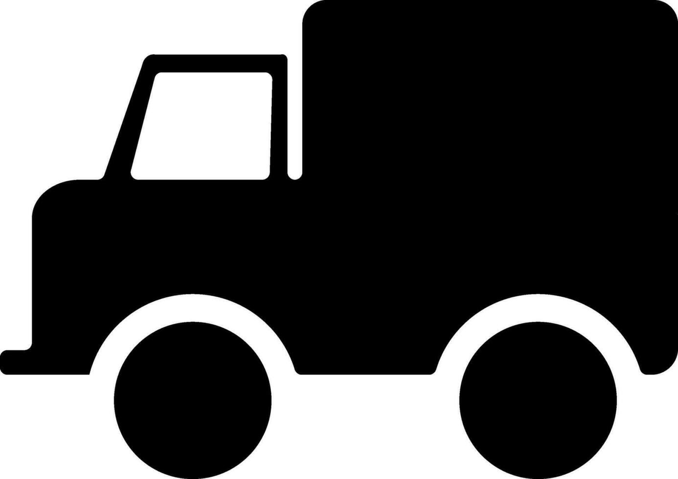 vlak vector teken of symbool van een jeep.