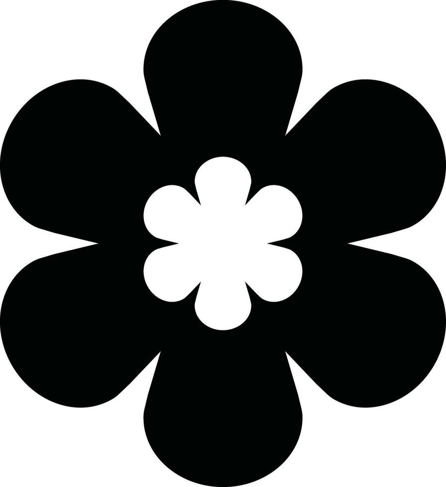 creatief bloem icoon in zwart en wit kleur. vector