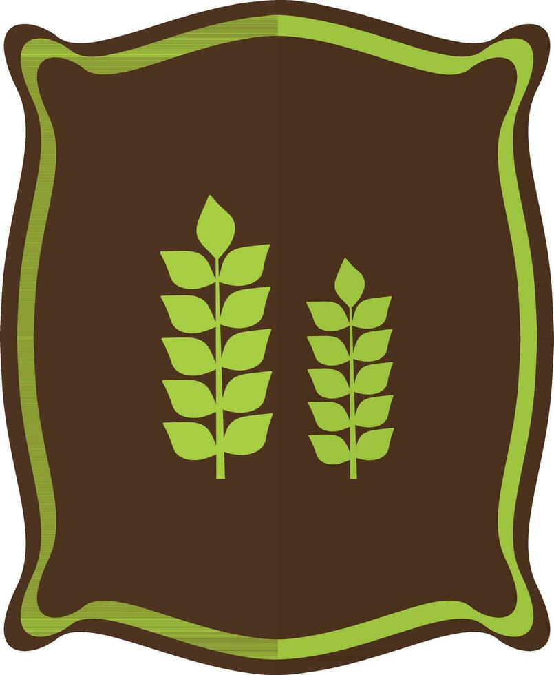 kunstmest zak icoon in geïsoleerd voor landbouw in voor de helft schaduw. vector