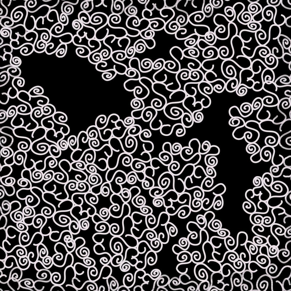 naadloos patroon met decoratief krullen. abstract tekening ornament. eindeloos achtergrond vector