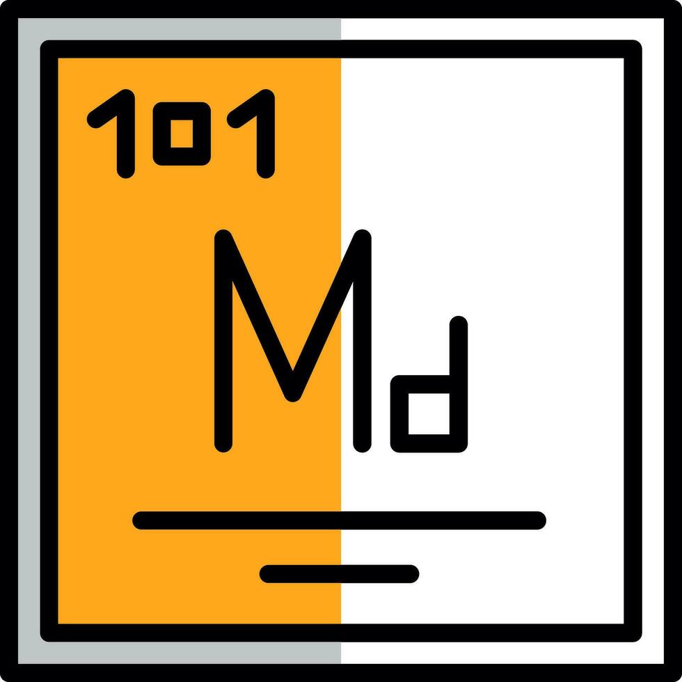 mendelevium vector icoon ontwerp