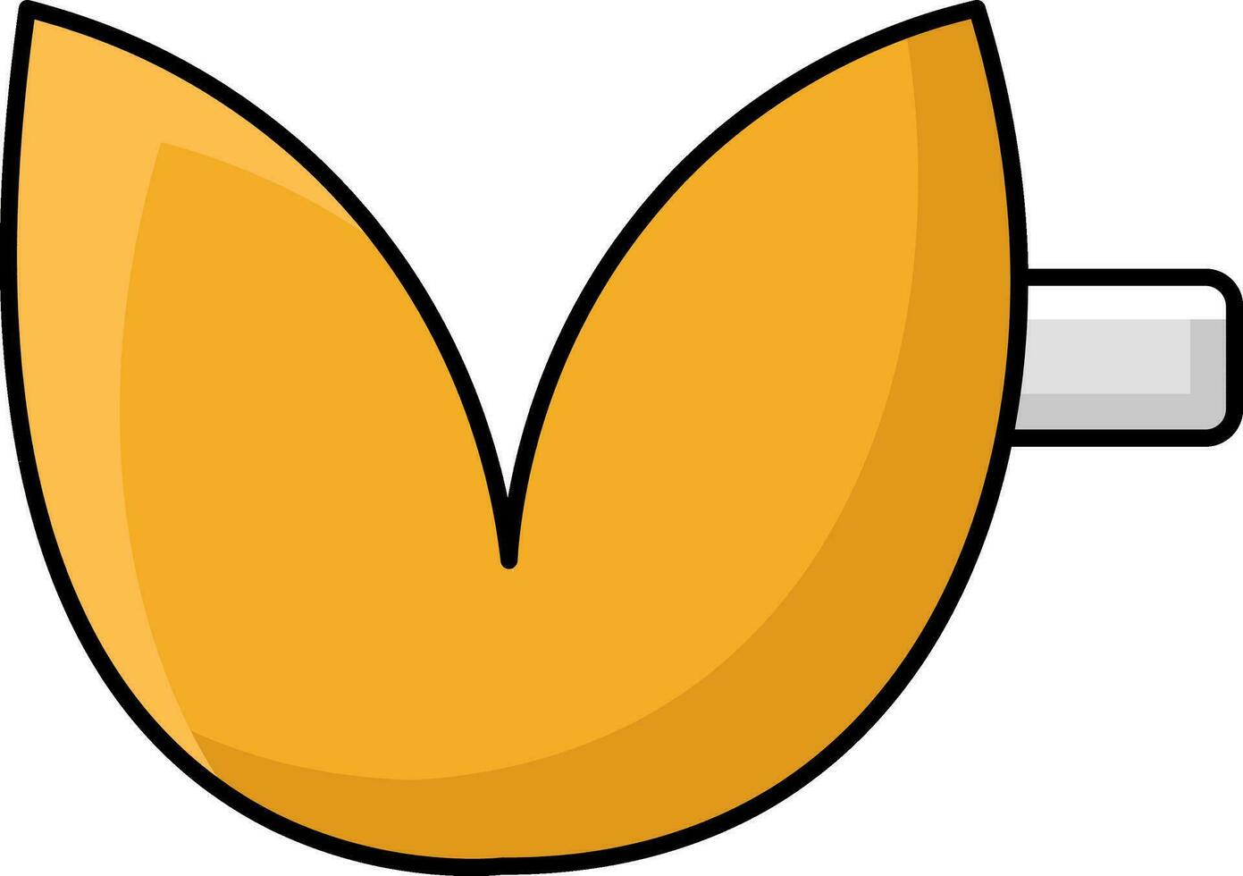 vector illustratie van Chinese koekje icoon in geel kleur.